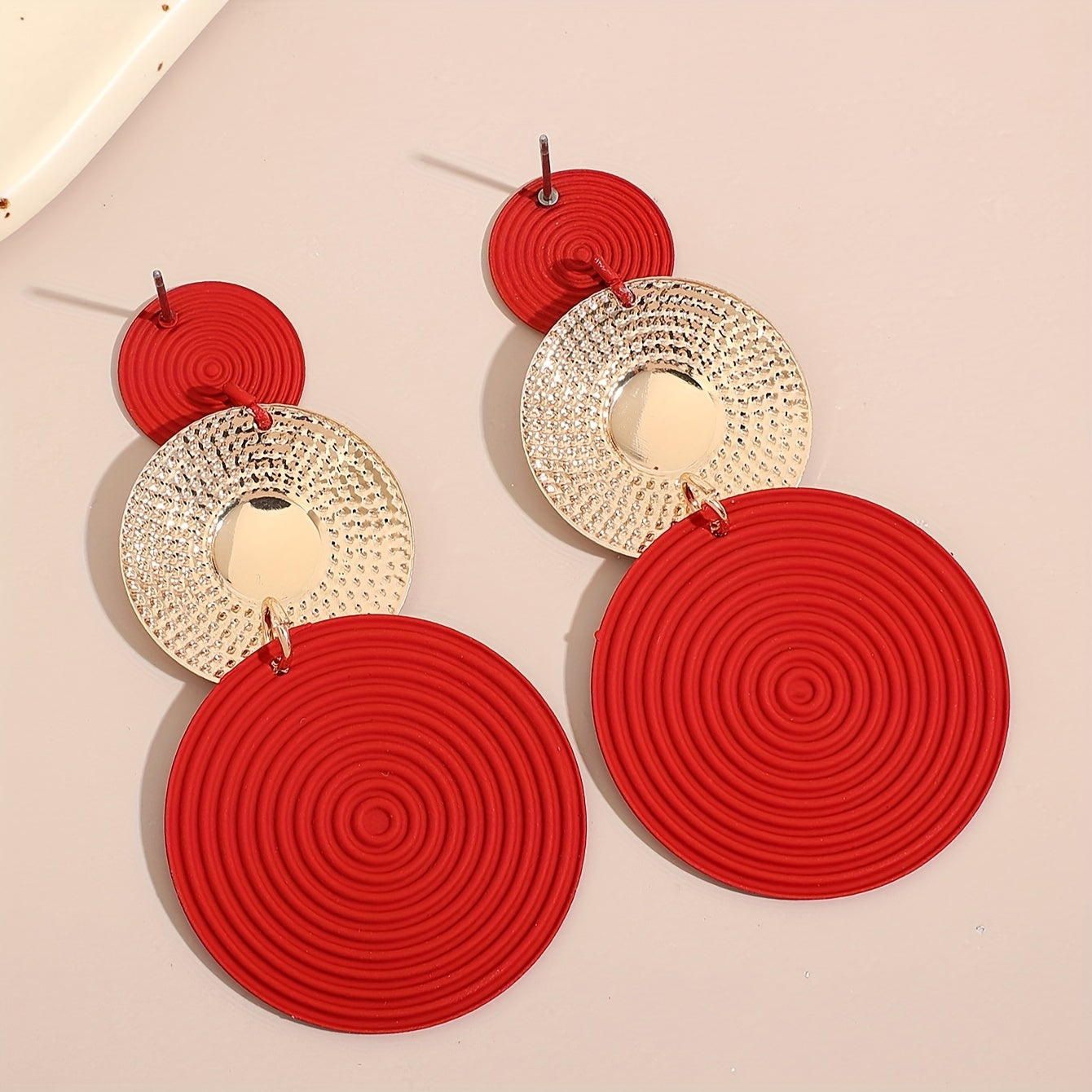 Modern Earrings with Silver-tone