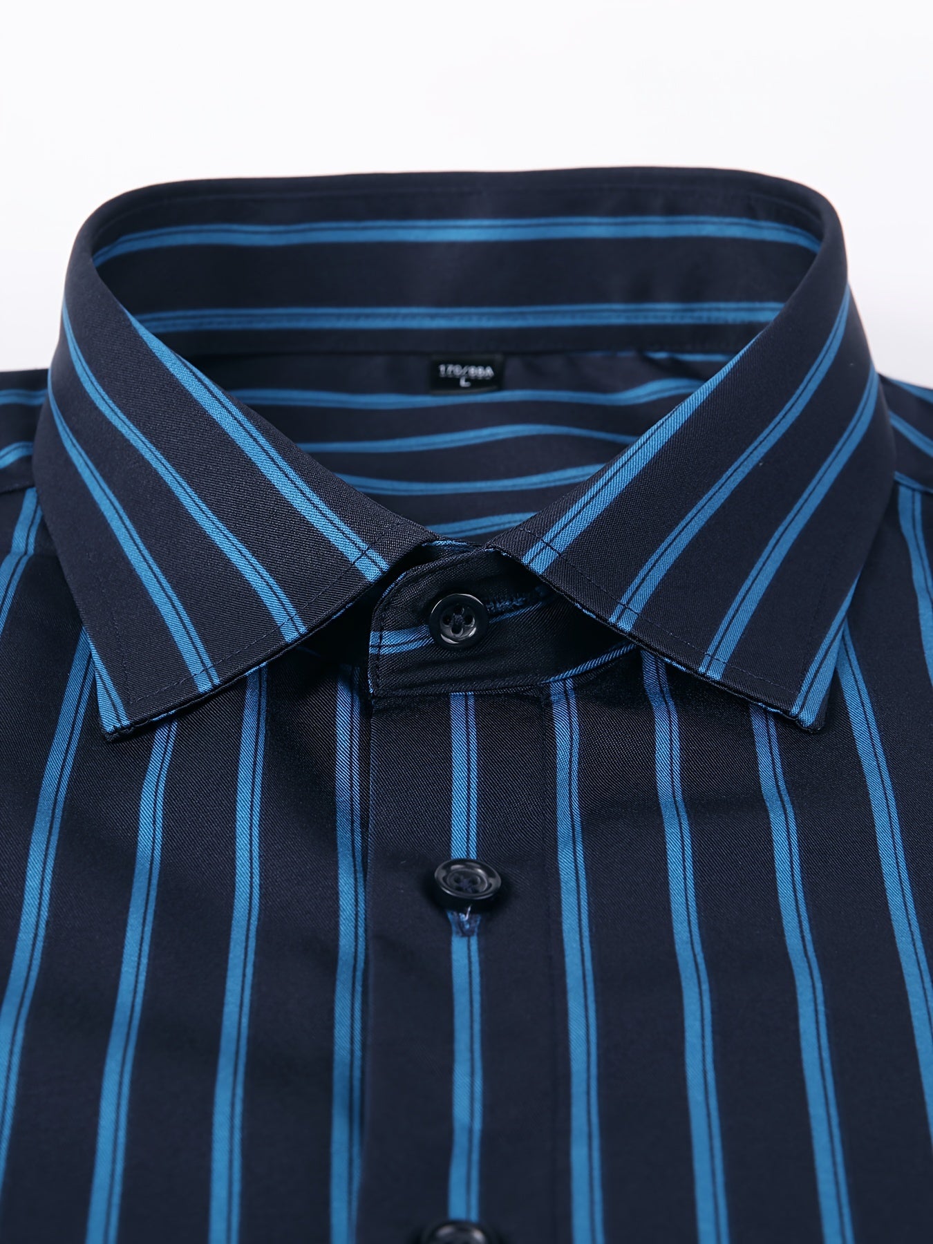 Classic Plaid Design Men's Formal Long Sleeve Shirt, Men's Button Up Shirt For Business Formal Occasions, Gift For Men