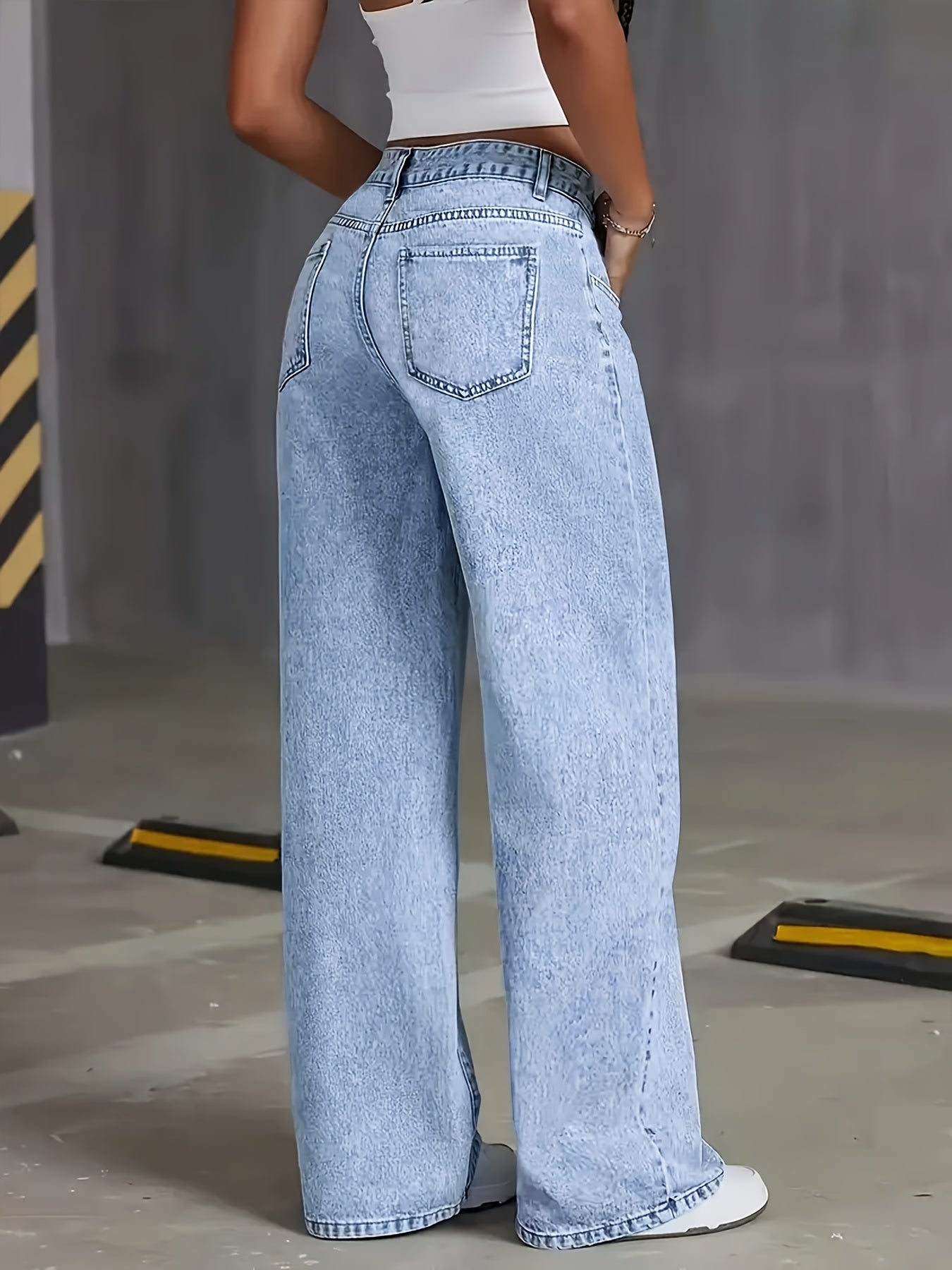 Timeless Blue Cotton Pants with Straight