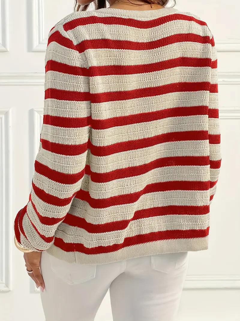 Striped Knit Cardigan