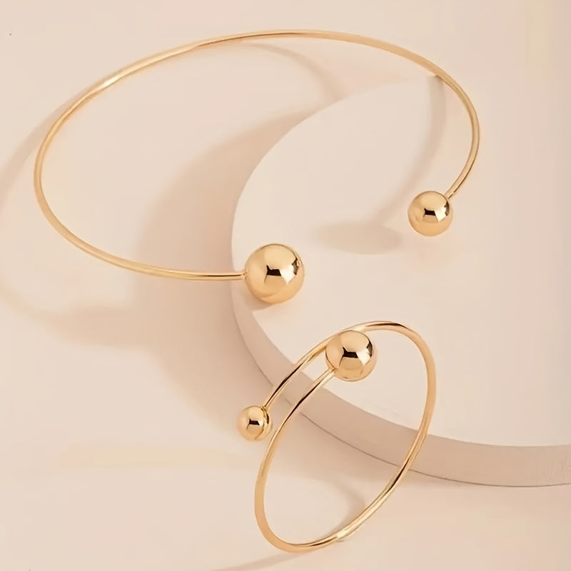 Timeless 2-Piece Bracelet Set with Polished finish