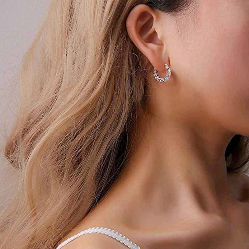 Vintage Earrings with Gold-tone