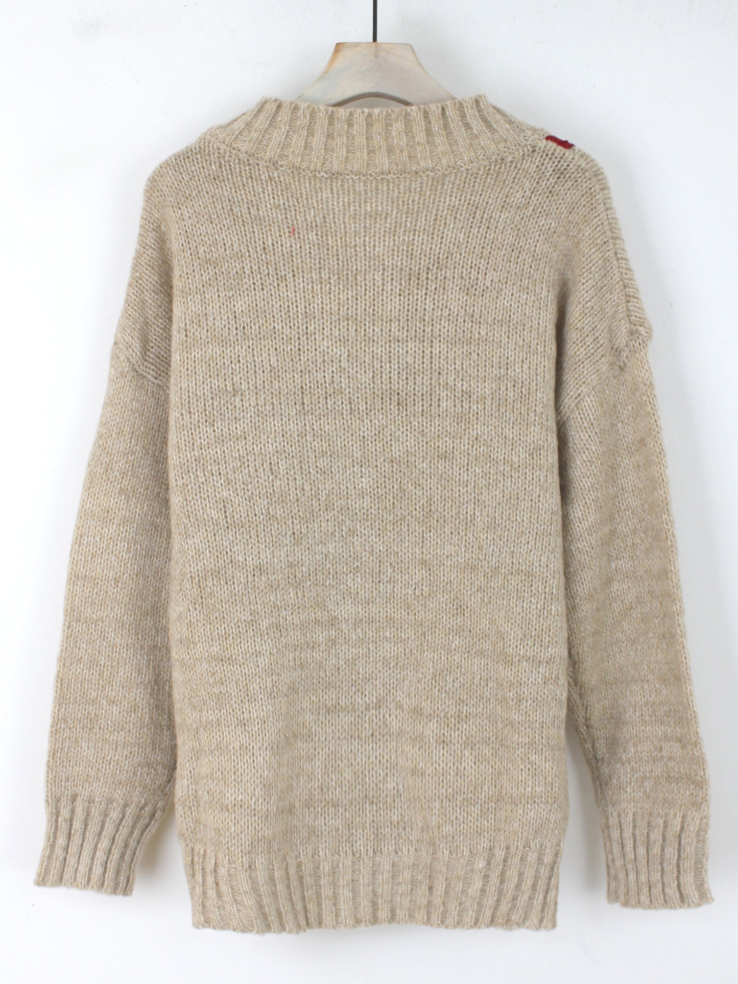 Long Sleeve Elegant V Neck Sweater for Spring & Fall, Bow Design Women's Clothing