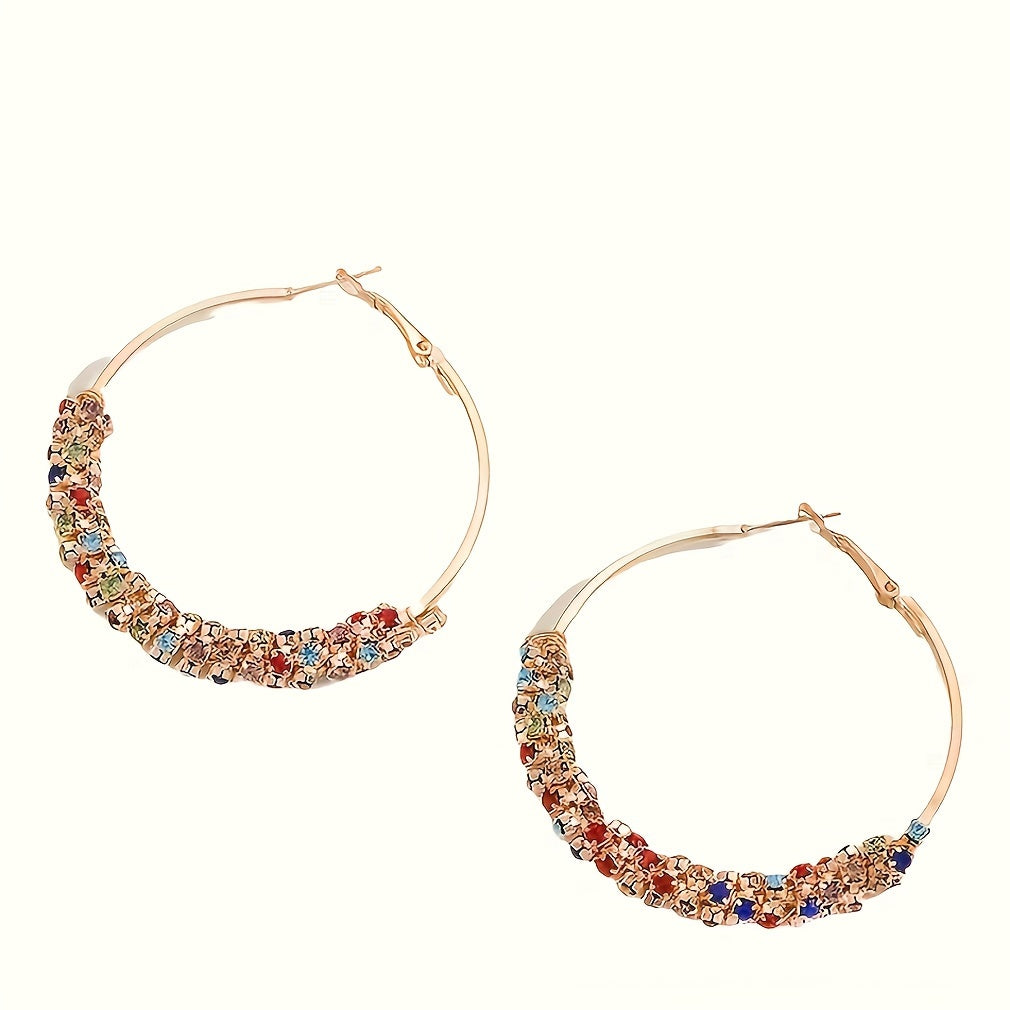 Boho Earrings with Gold-tone