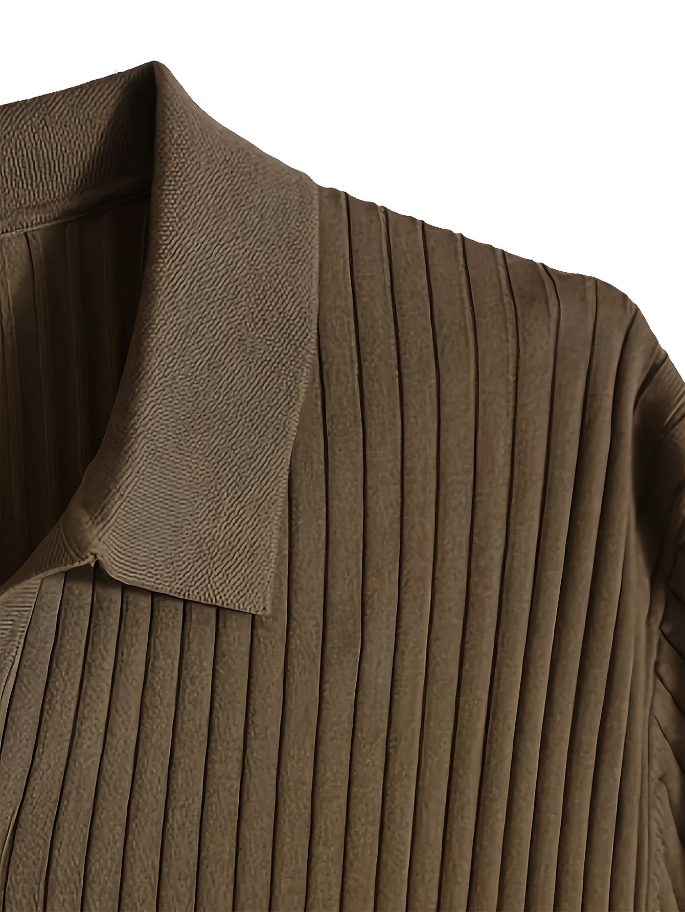2024 New Men'S Small Hole Short Sleeve Polo Shirt Knitted Sweater - Beige, Medium Stretch, Solid Color, Regular Fit, All-Season Casual Wear, Casual Wear Sweater|Minimalist Style|Knit Construction, Sweater Vest
