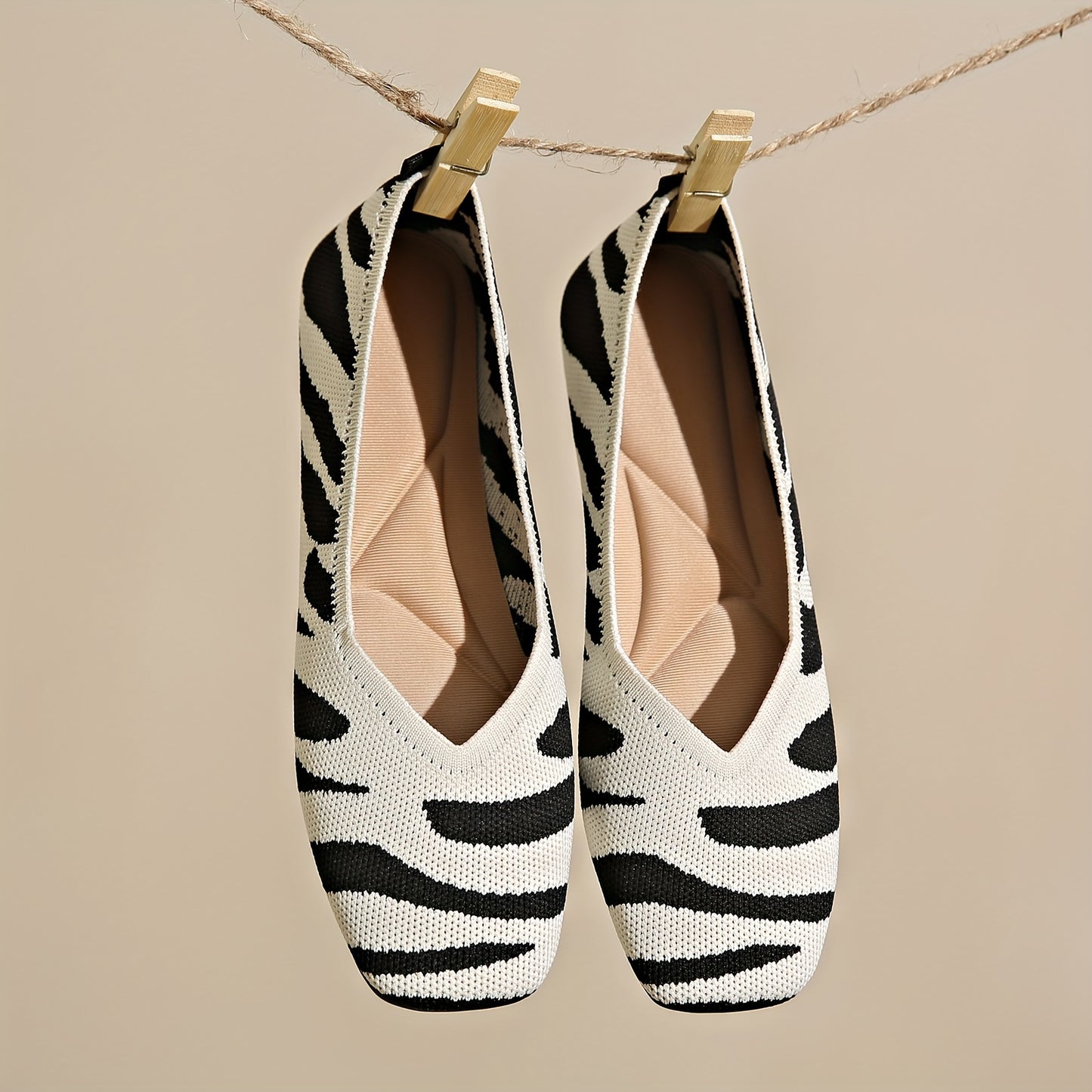 Timeless Red Stripe Flats with Slip-On