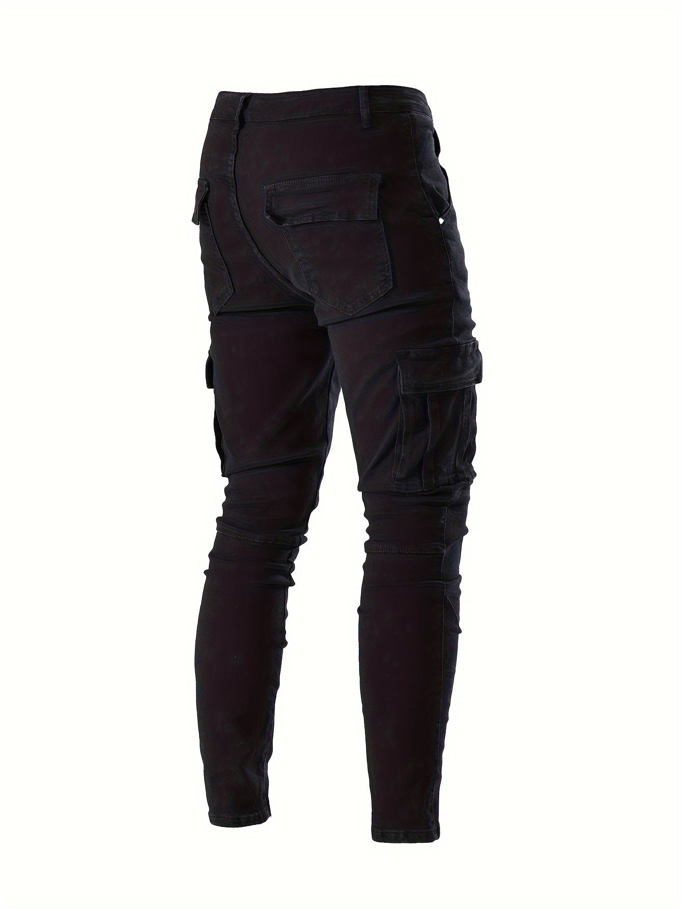 Men's Skinny Jeans - Stretch Work Pants with Slim Fit, All-Season Stretch Denim for Casual & Formal Outfits - Non-See-Through Streetwear Trousers, Versatile Clothing, Contemporary Fashion, Durable Fabric, Stylish Bottoms, Urban Style