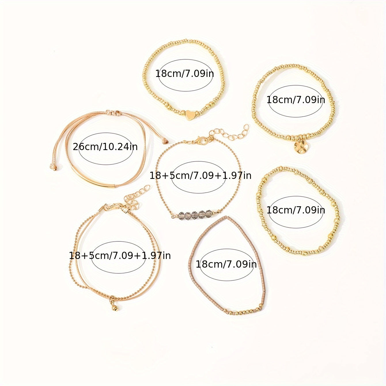 Modern 7-Piece Jewelry Set with Sparkling stones