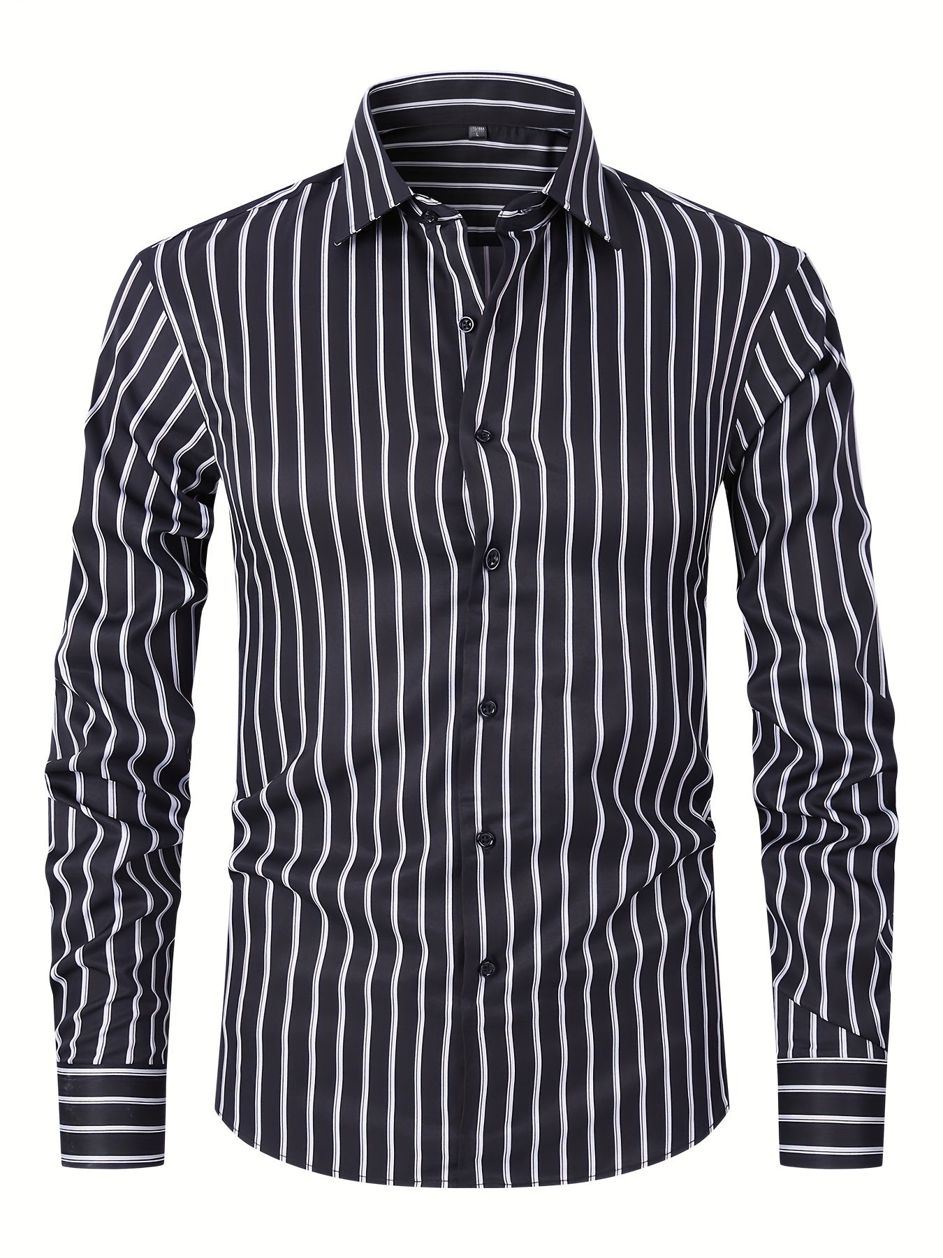 Classic Plaid Design Men's Formal Long Sleeve Shirt, Men's Button Up Shirt For Business Formal Occasions, Gift For Men
