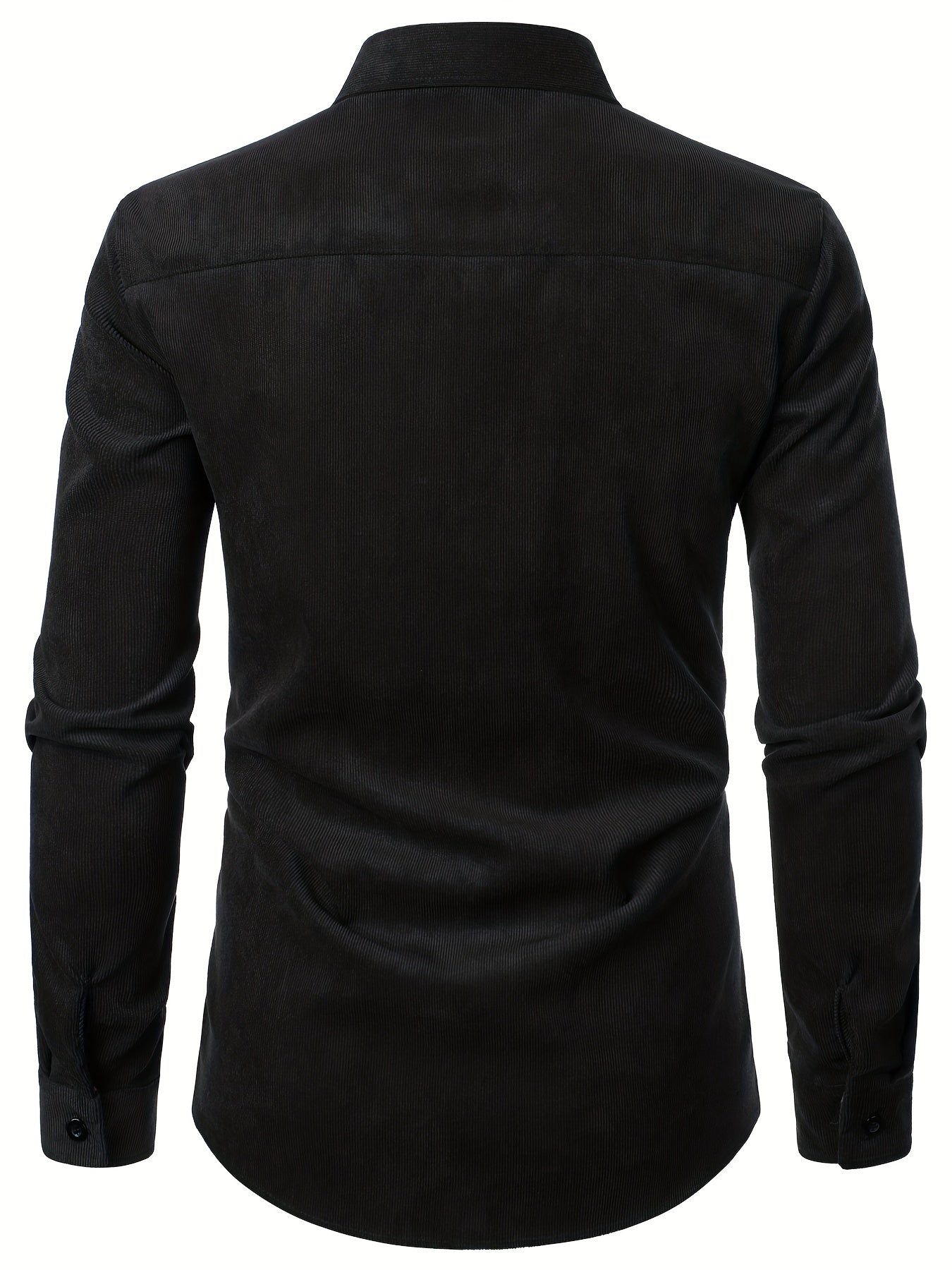 Men's Lapel Shirt, Casual Button Up Long Sleeve Shirt For Summer Fall Business
