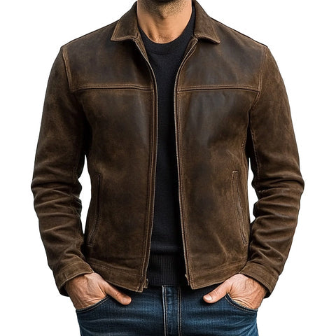 SIEGBERT I LEATHER JACKET WITH ZIPPER