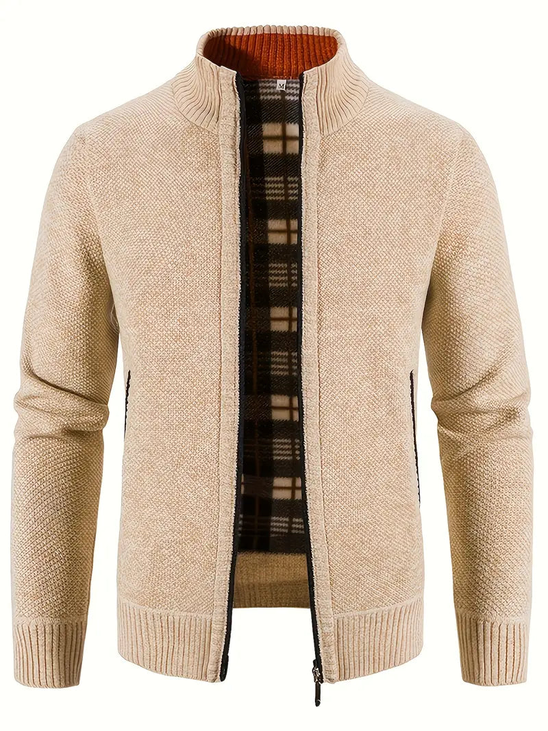 Polyester Knit Zip Sweater