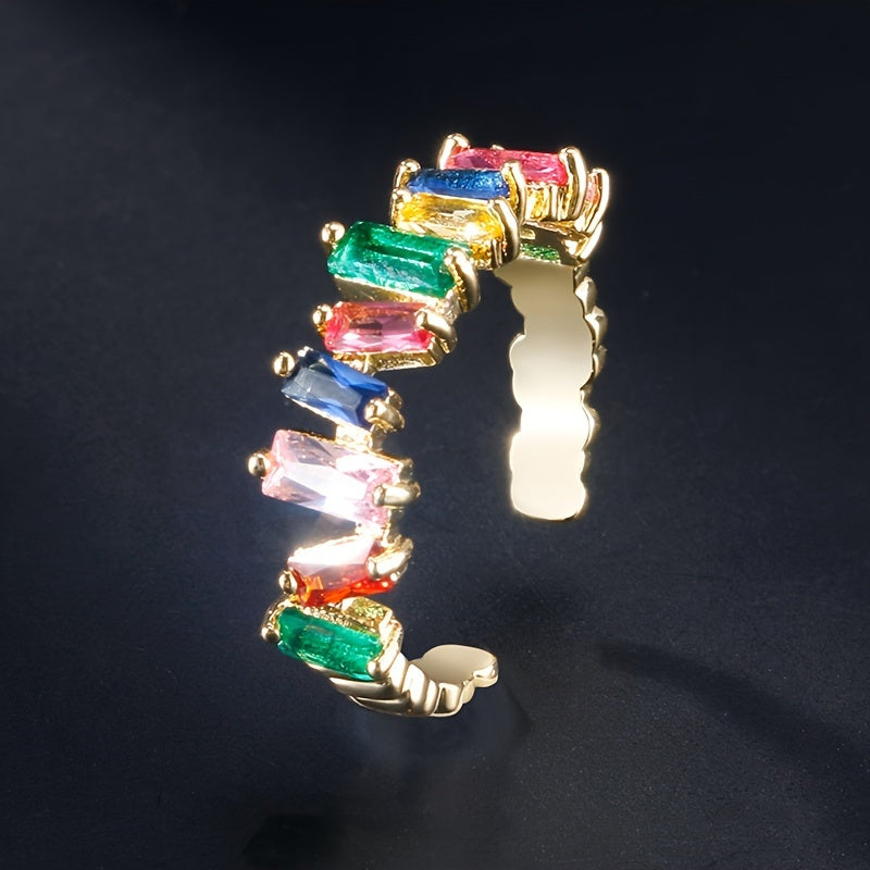 Modern Ring with Gold-tone