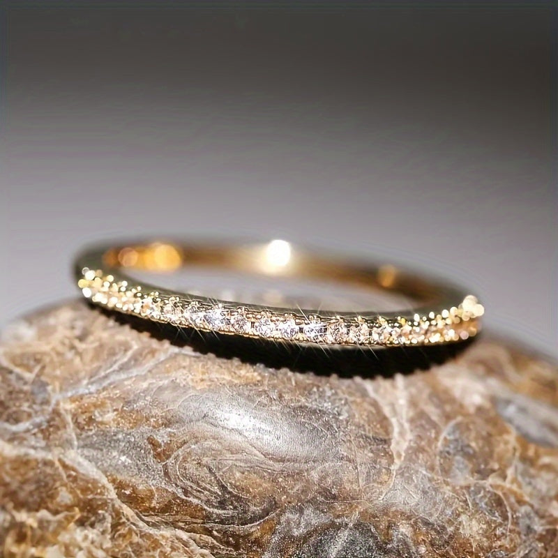 Modern Ring with Gold-tone