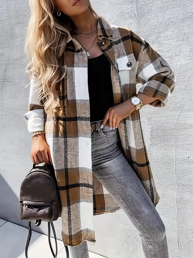 Plaid Long Jacket