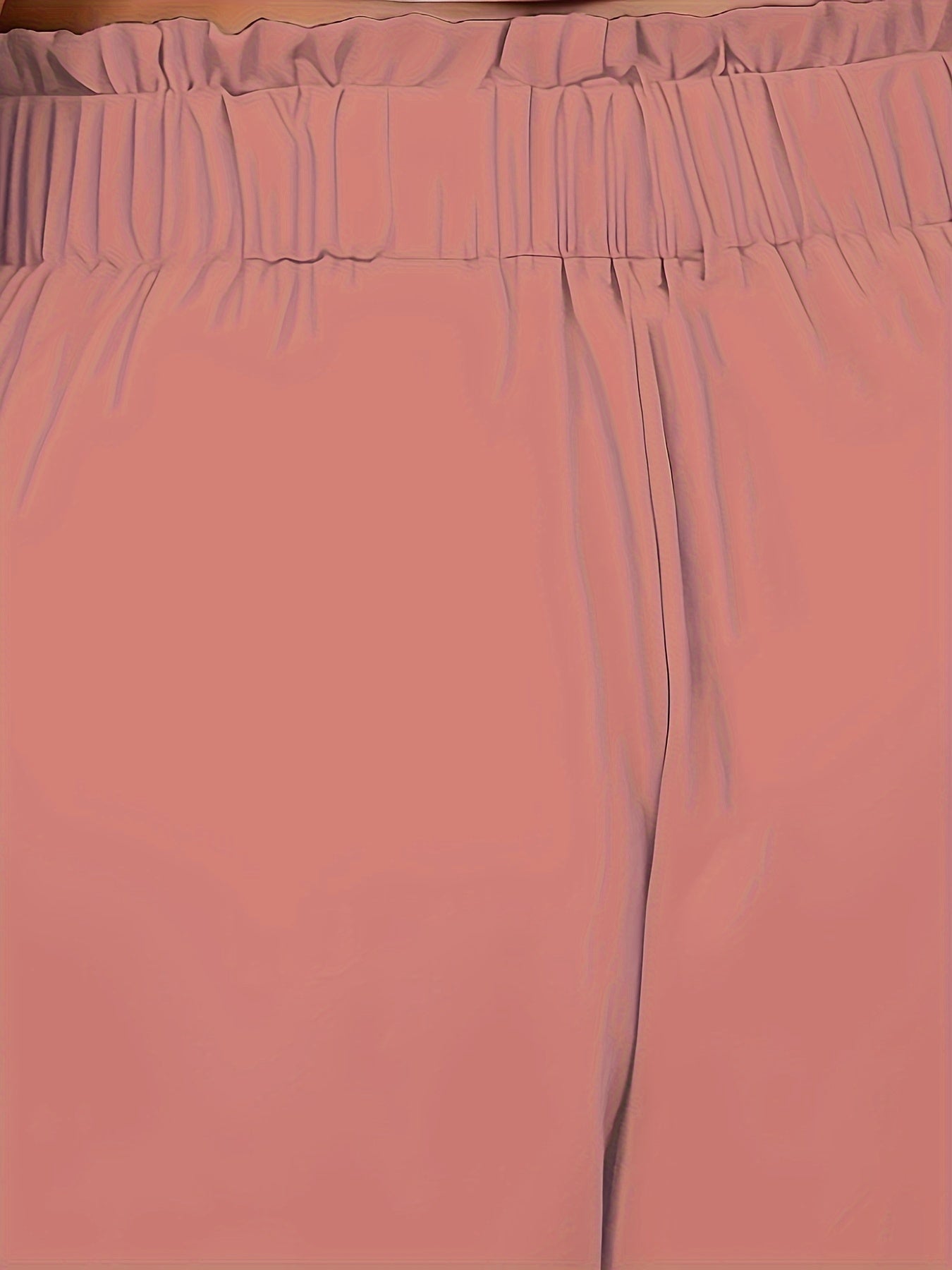 Women's Elegant Wide-Leg Trousers with Extended Length - Beige Solid Color High-Waisted Non-Stretch Pants, Structured Fit for All-Season Casual & Formal Outfits, Versatile Office to Semi-Formal Wear, Allseason Clothing, Classic Design, Quality S