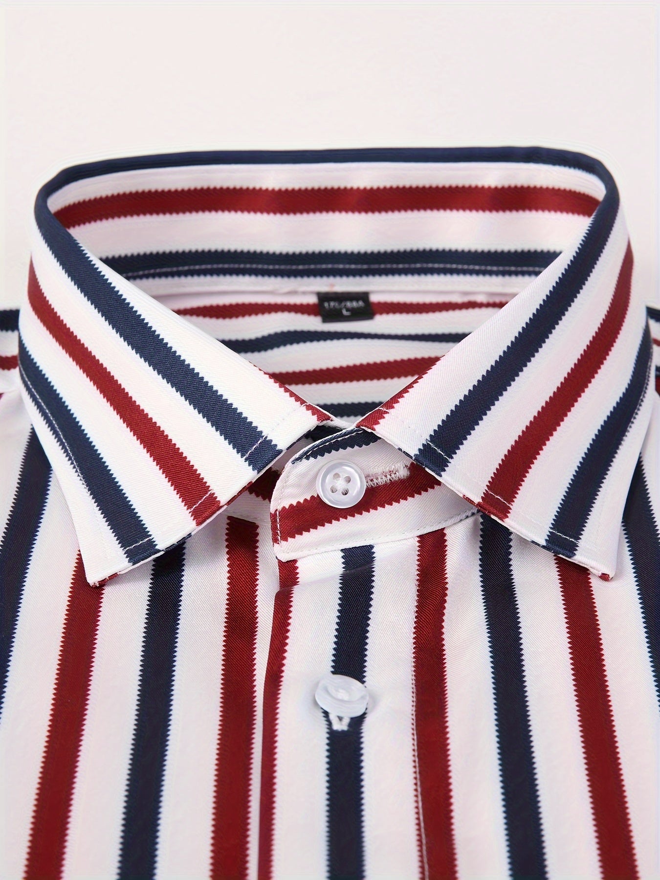 Classic Plaid Design Men's Formal Long Sleeve Shirt, Men's Button Up Shirt For Business Formal Occasions, Gift For Men