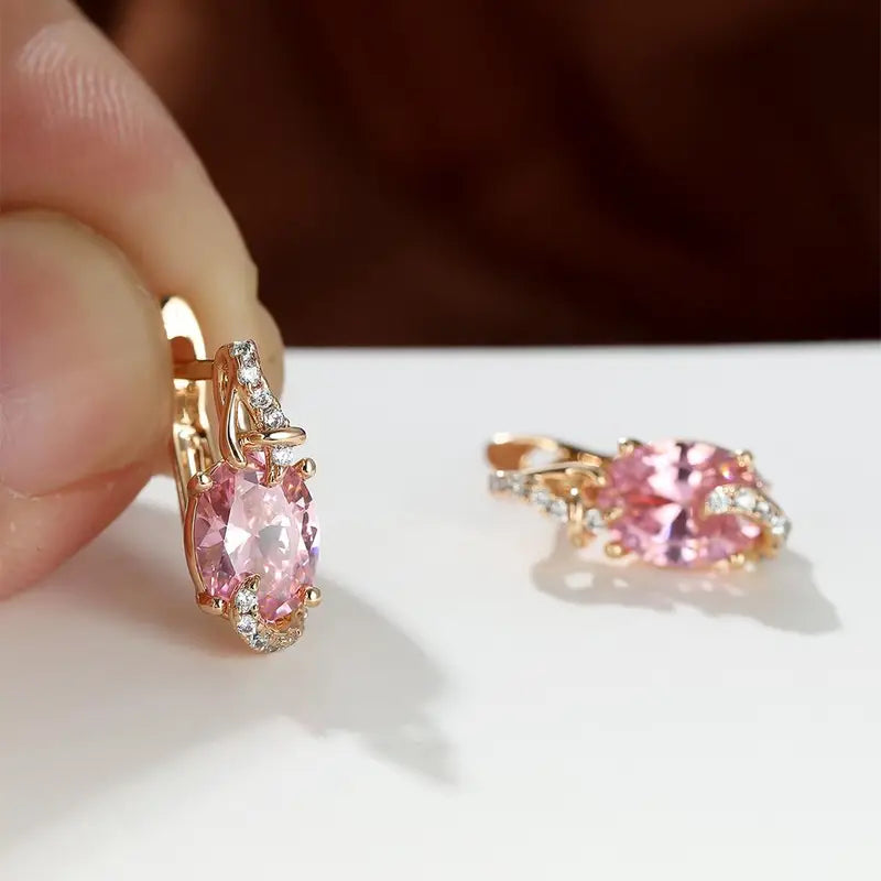 Timeless Earrings with Gold-tone