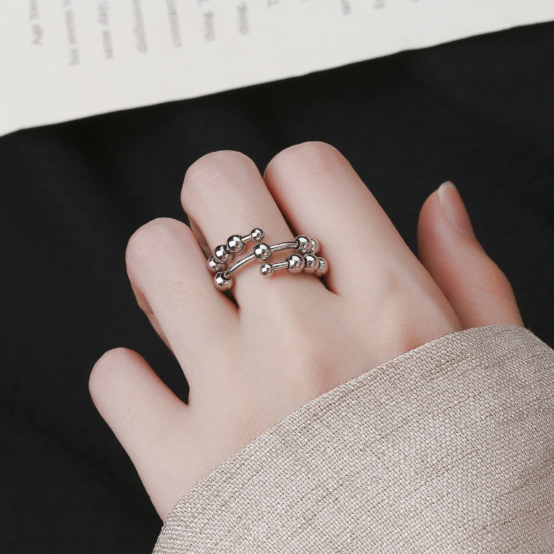 Modern Ring with Gold-tone