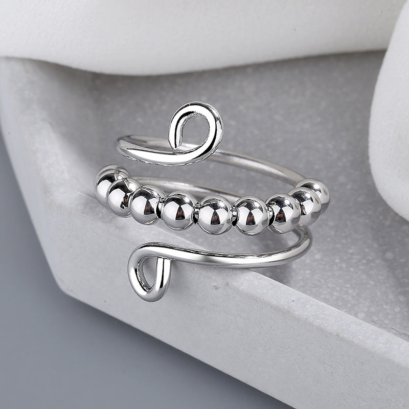 Modern Ring with Gold-tone