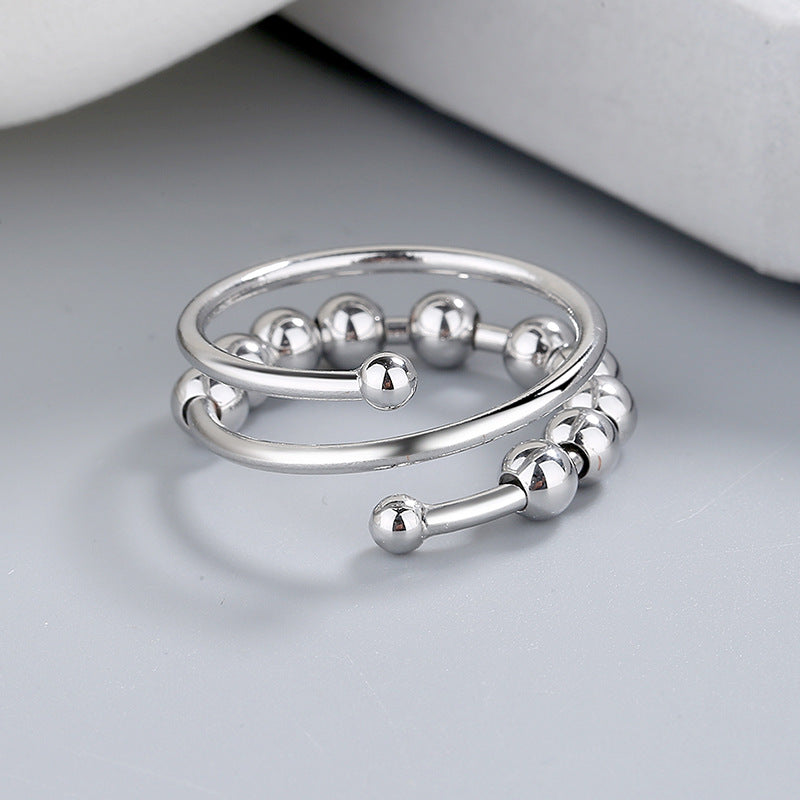 Modern Ring with Gold-tone