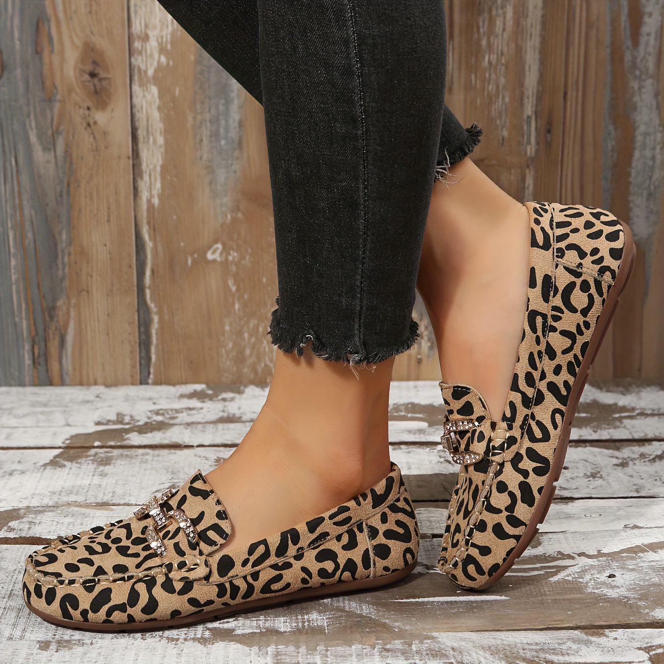 Timeless Red Leopard Flats with Slip-On