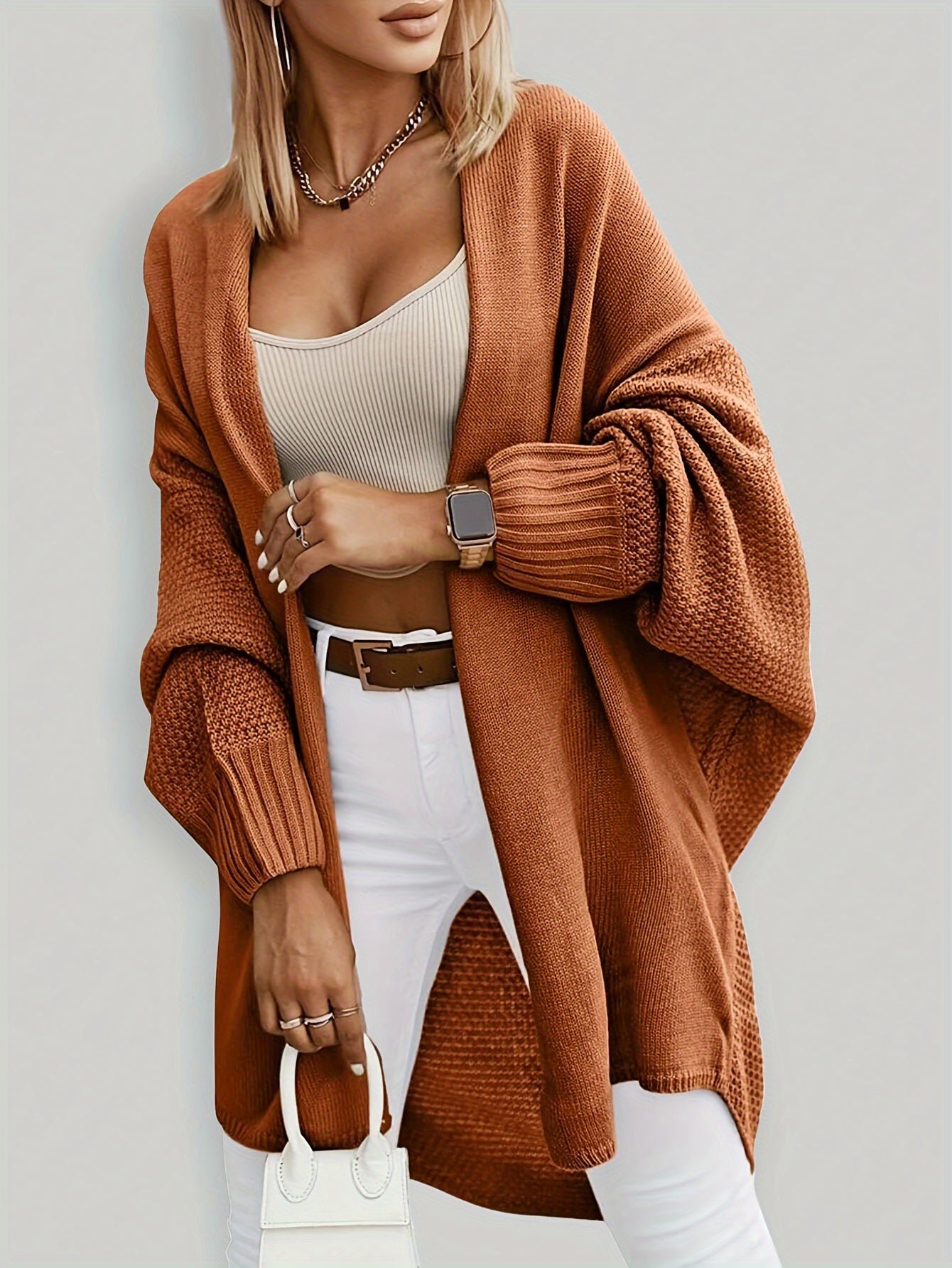 Autumn-Winter New Casual Loose Comfortable Cardigan Sweater with Long Sleeves