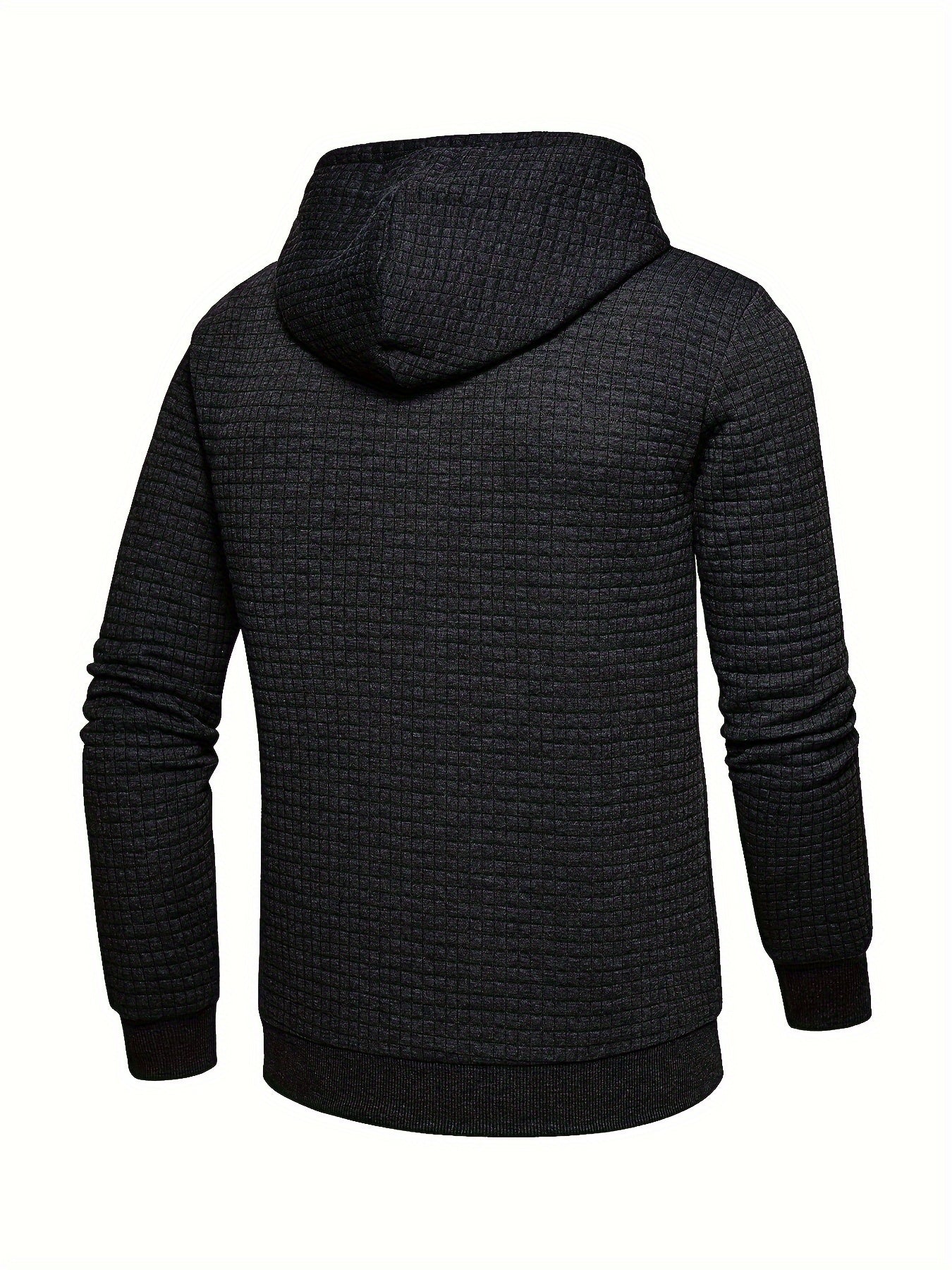 Men's Sporty Hooded Sweatshirt - Navy Blue with Copper Bow Accents, Regular Fit, Machine Washable, High-Quality Fabric for Casual & Athletic Wear, Sweater Hoodie, Everyday Comfort, Textured Knit Fabric