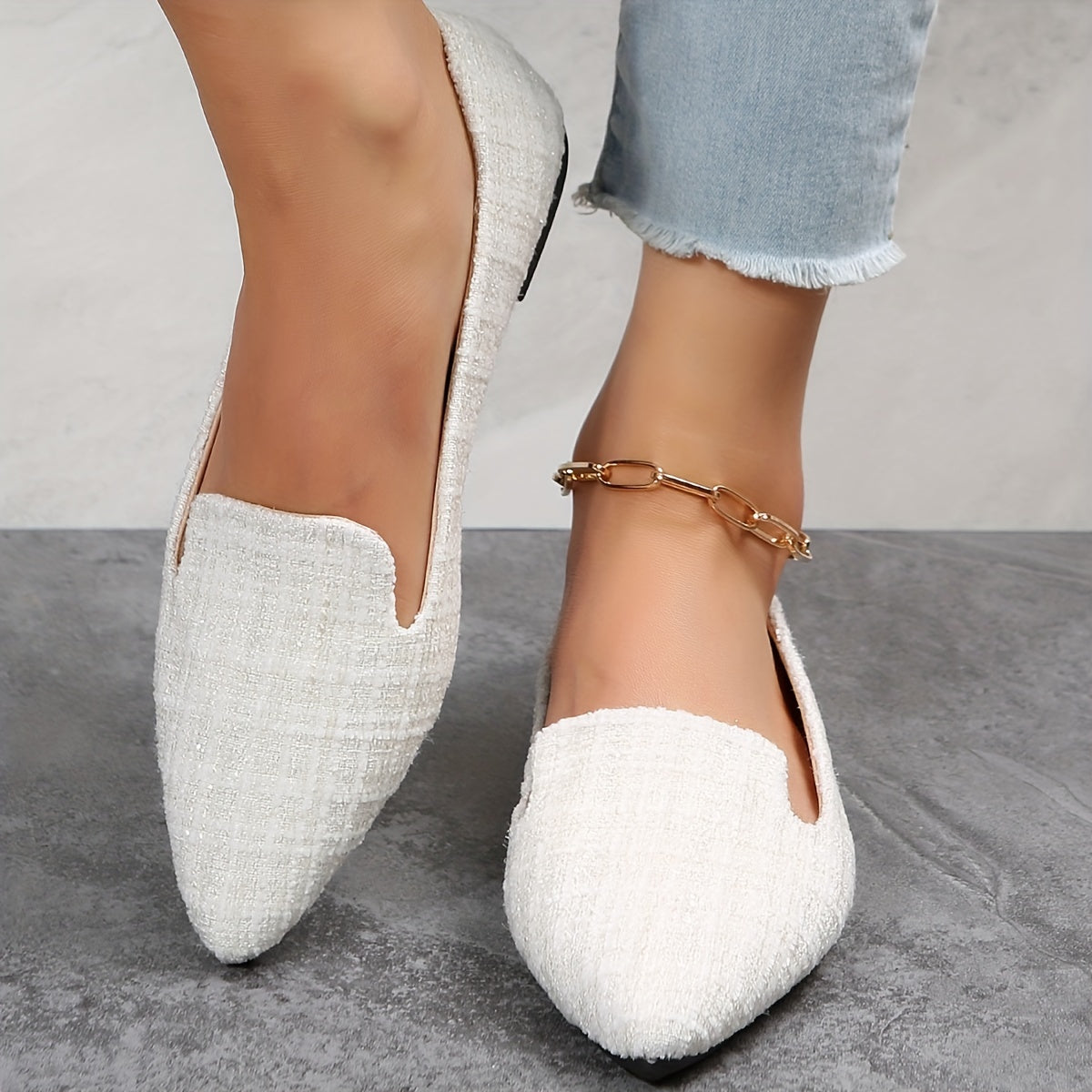 Timeless Plaid Flats with Slip-On