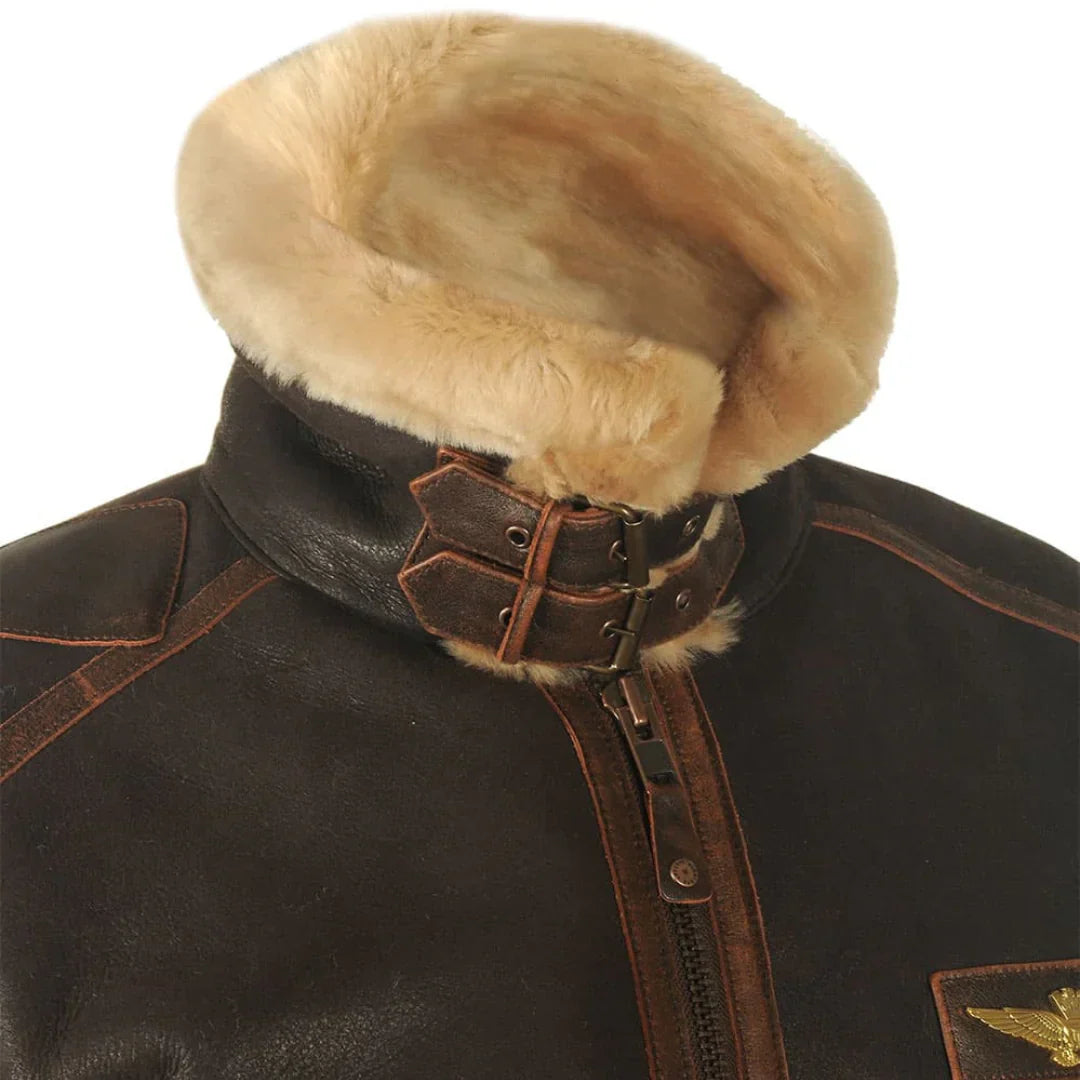 ANDREI I FLEECE-LINED LEATHER JACKET