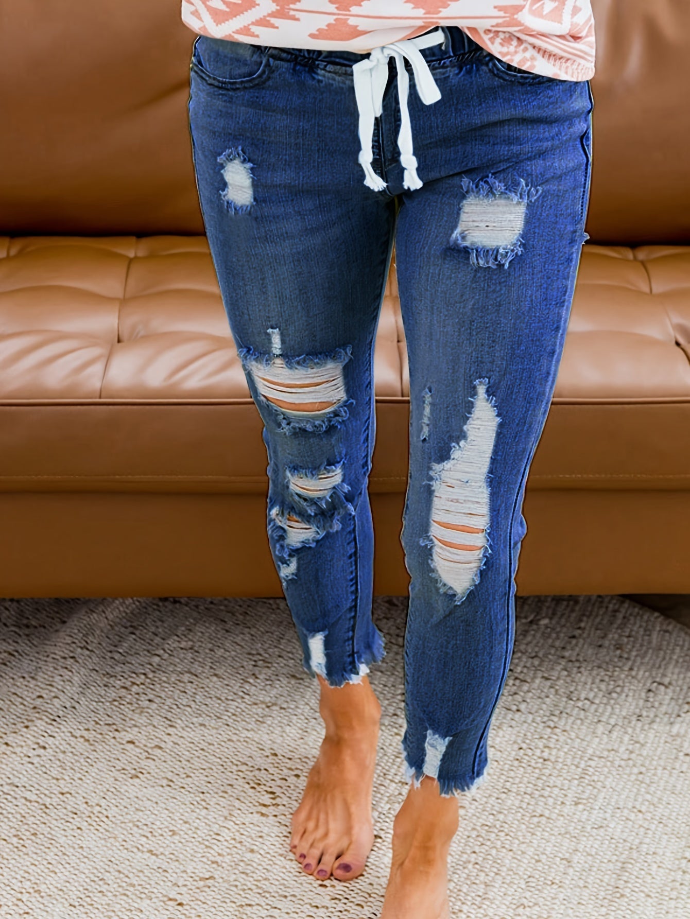 Timeless Tan Cotton Pants with Zip