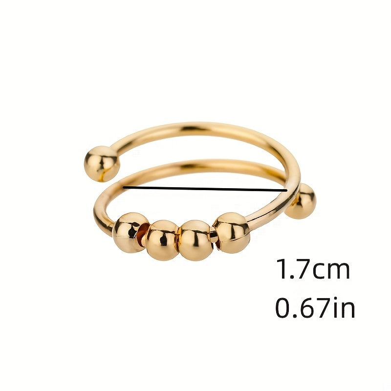Modern Ring with Gold-tone