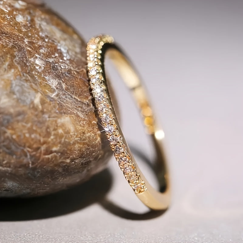 Modern Ring with Gold-tone