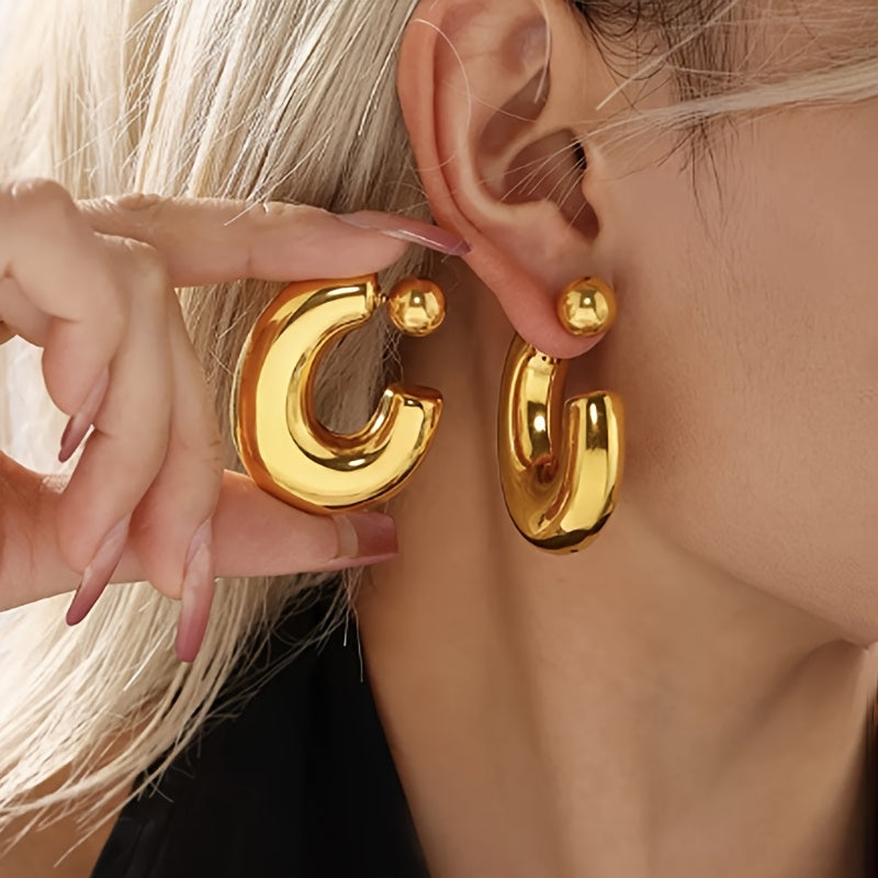 Vintage Earrings with Silver-tone