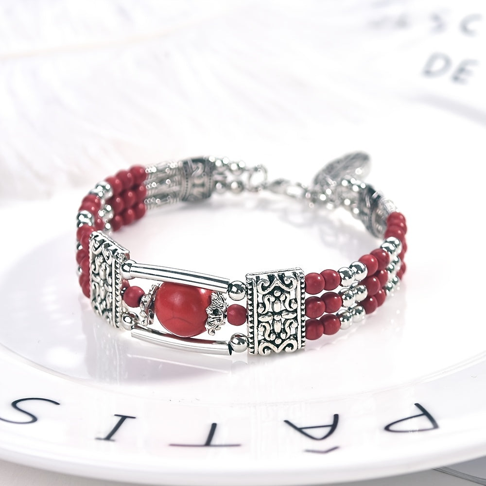 Boho Bracelet with Silver-tone