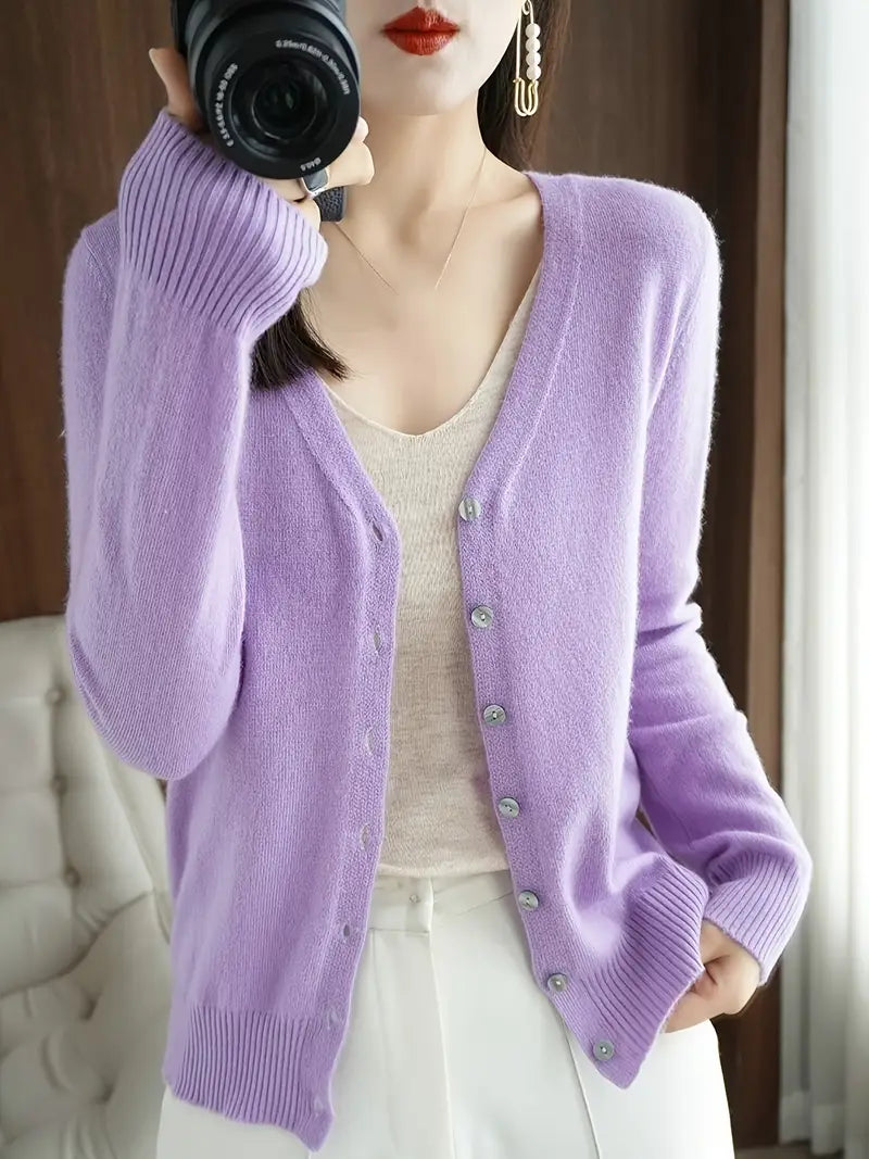 Viscose V-Neck Coat