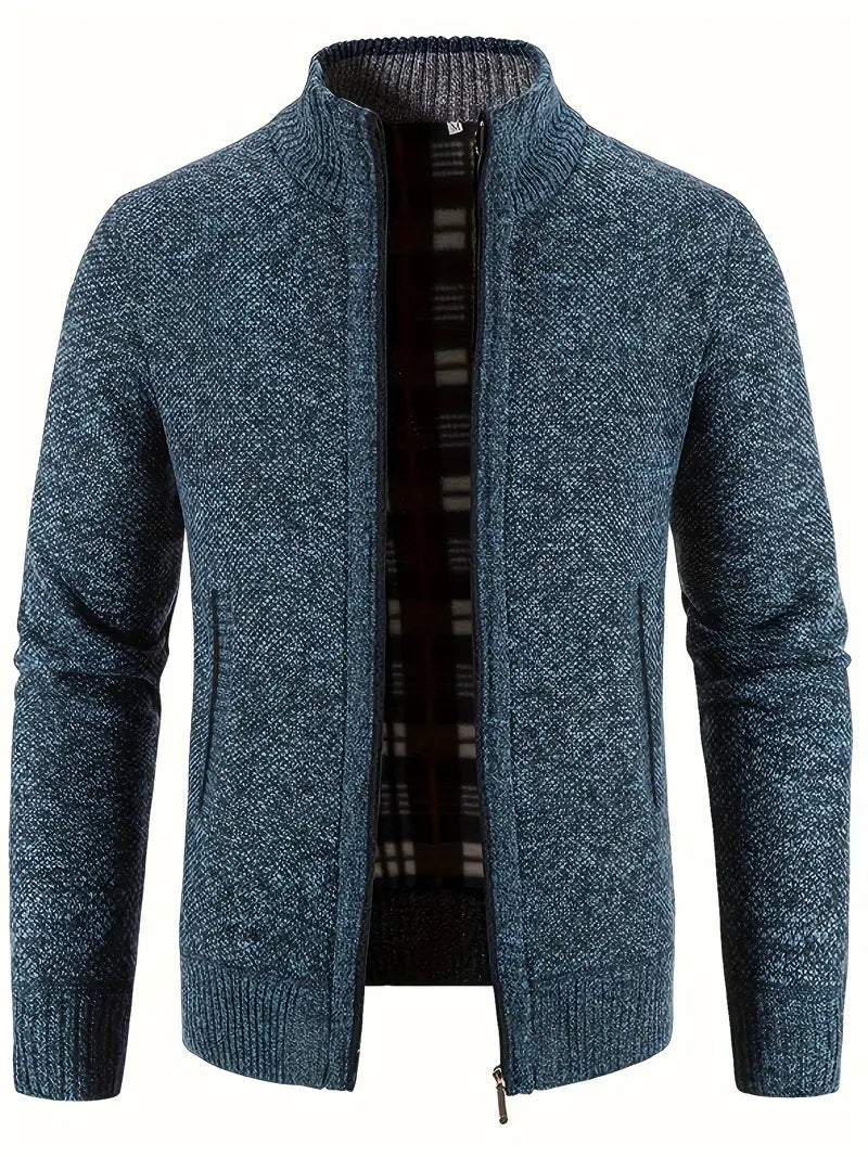 Polyester Knit Zip Sweater