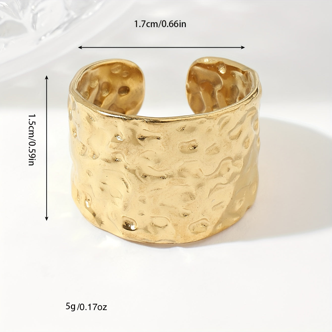 Boho Ring with Gold-tone