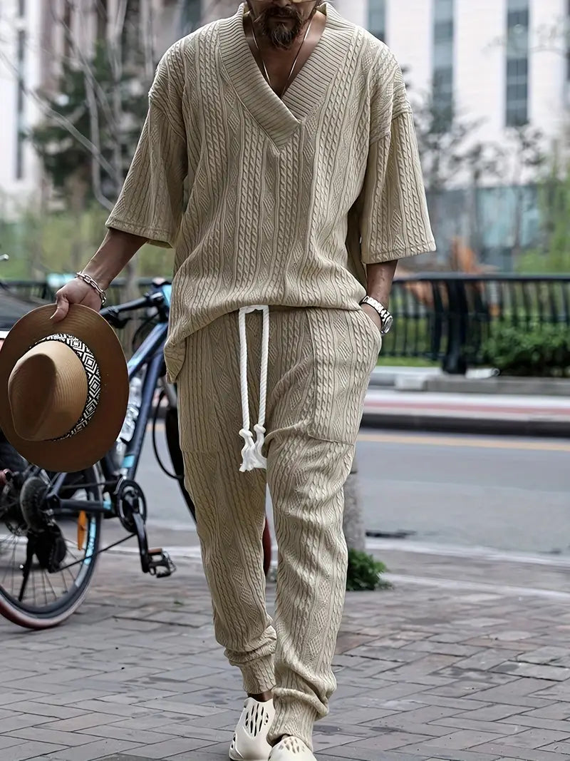 Polyester Knit Short Sleeve Pants