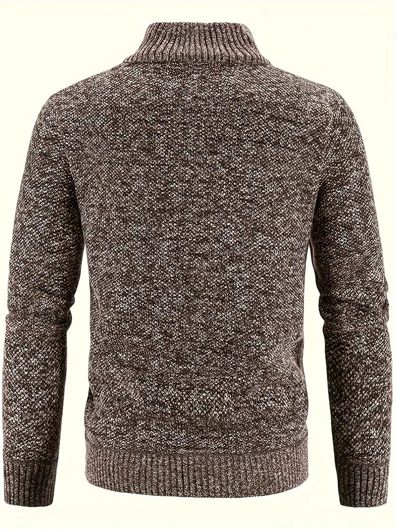 Polyester Knit Zip Sweater