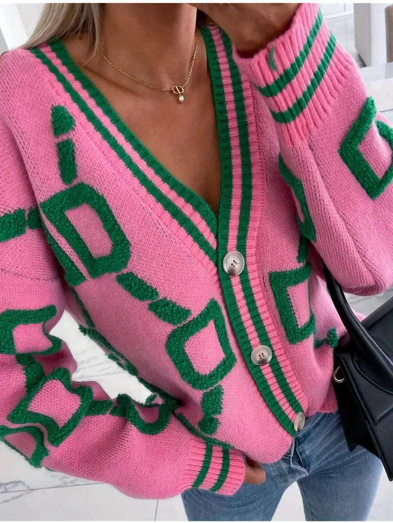 Long V-Neck Cardigan