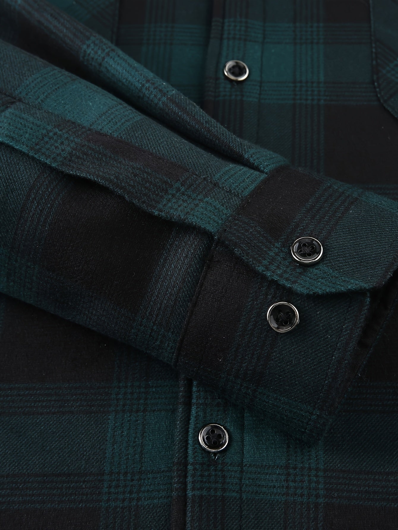 Men's Fleece-Lined Hoodie - Casual & Sporty, Plaid Pullover with Button Detail, Long Sleeve, Loose Fit for Fall/Winter