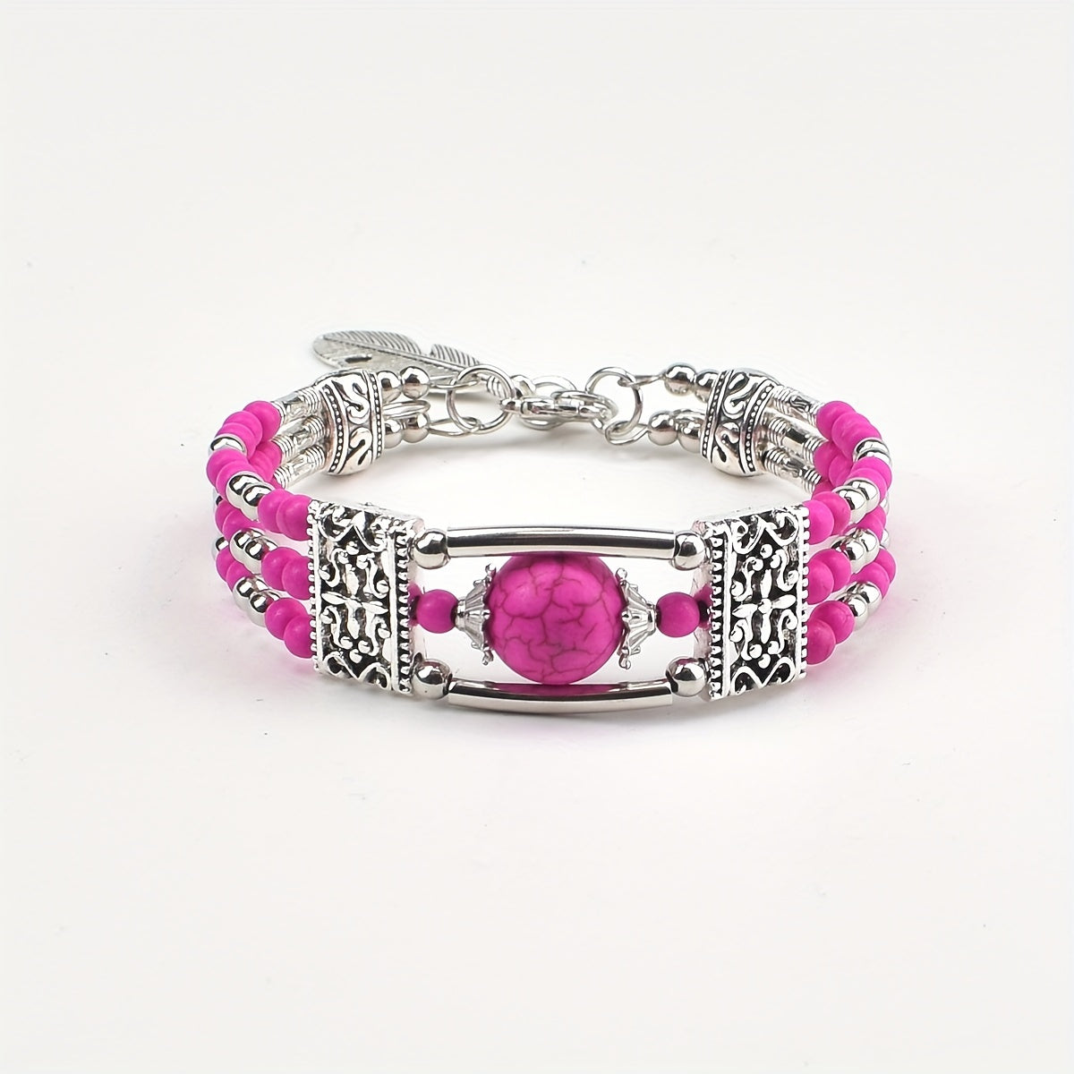 Boho Bracelet with Silver-tone
