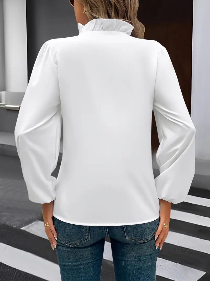 Long V-Neck Blouse