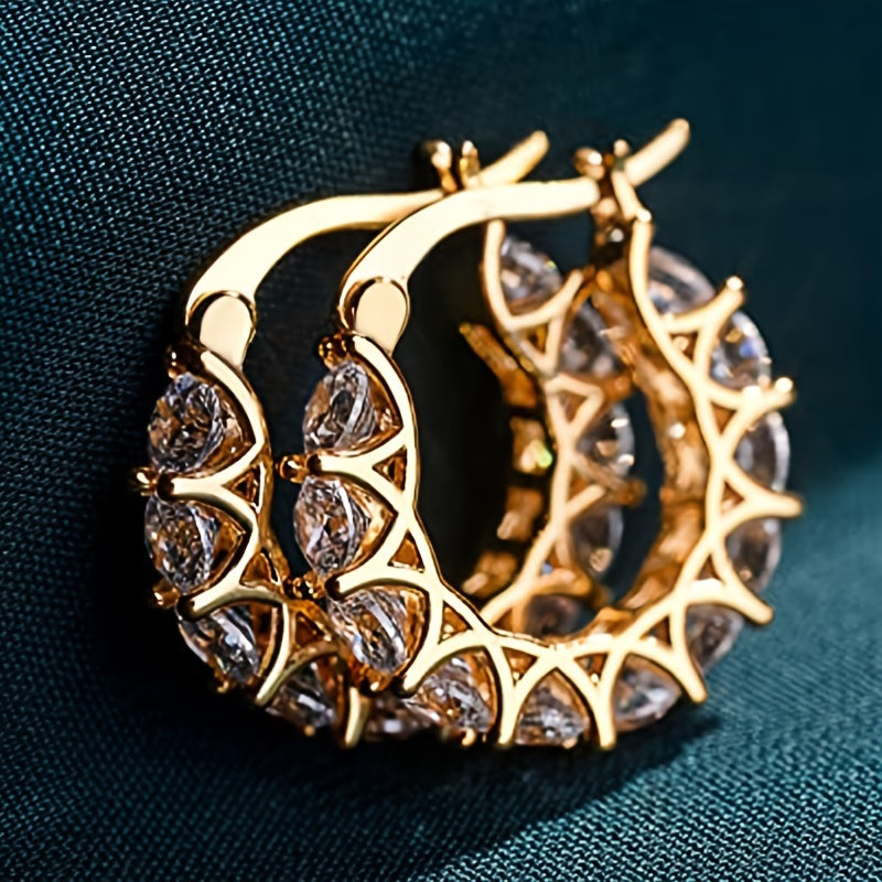 Vintage Earrings with Gold-tone