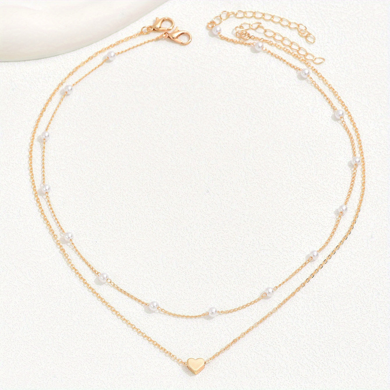 Modern Necklace with Pearl-inspired