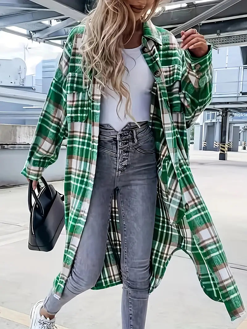 Plaid Long Jacket