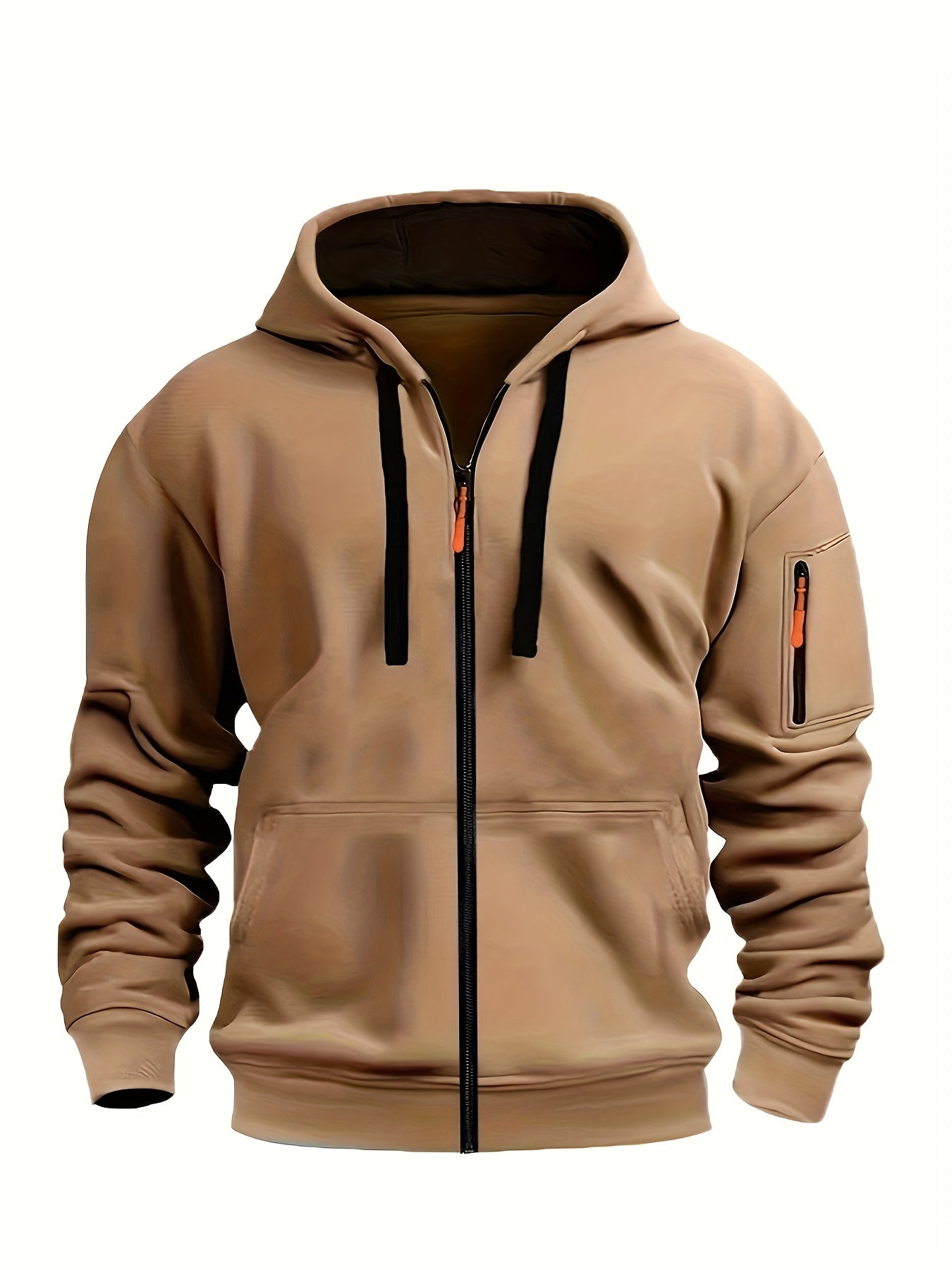 (Pearson OBM) European and American Fashion Casual Autumn and Winter Hat Sweater Zipper Long Sleeve Men's and Women's Same Style Sweatshirt Running Training Outdoor Warm Fitness Jacket
