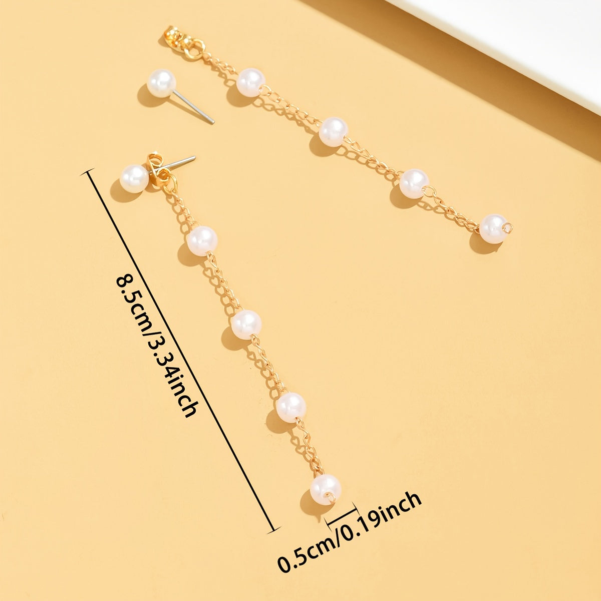 Boho Earrings with Pearl-inspired