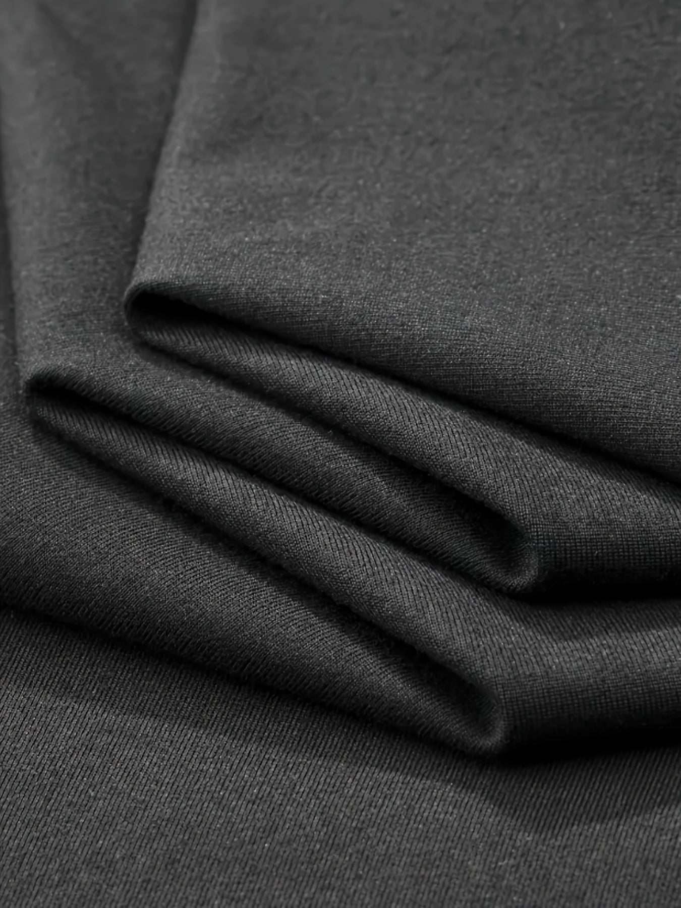 Men'S V-Neck Short Sleeve T-Shirt - Lightweight & Breathable, Casual Fit, Solid Black, Perfect for Summer, High-Quality Knit Fabric, Everyday Tshirt | Casual Style | Comfortable Fit